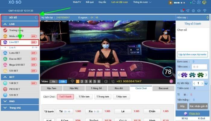 Hướng dẫn cách chơi Live Bet tại địa chỉ Casino KU uy tín