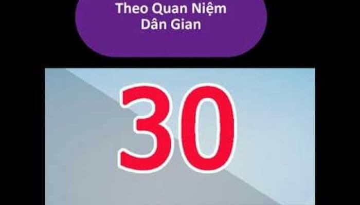 Nằm mơ thấy số 30