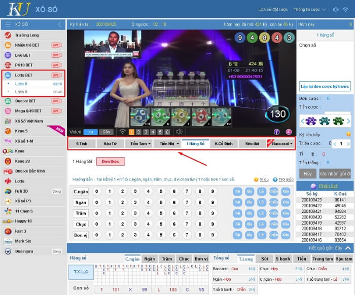 chơi lotto bet tại kubet