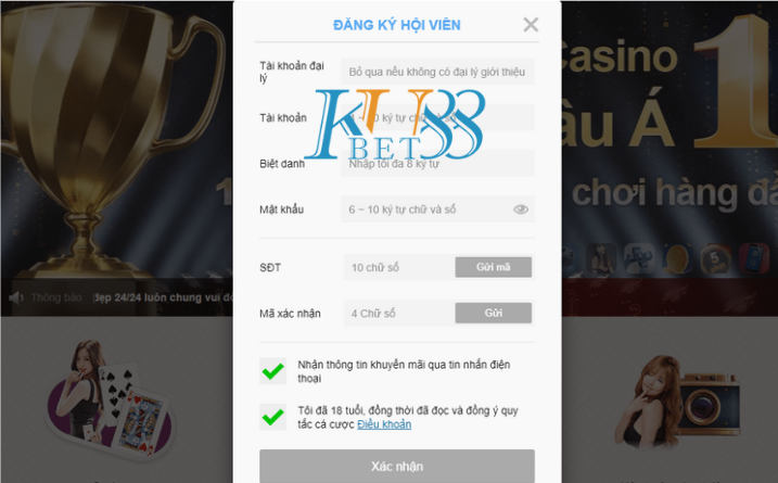 cách đăng ký Kubet không qua đại lý