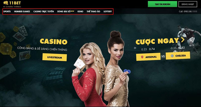 Điểm nổi bật của 11Bet 