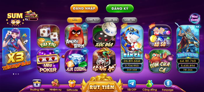 Hướng dẫn cách tham gia chơi game tại Sum99