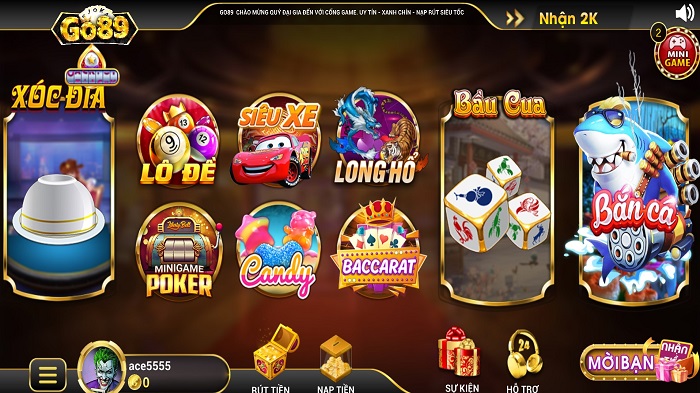 Hệ thống game chất lượng tại cổng game này