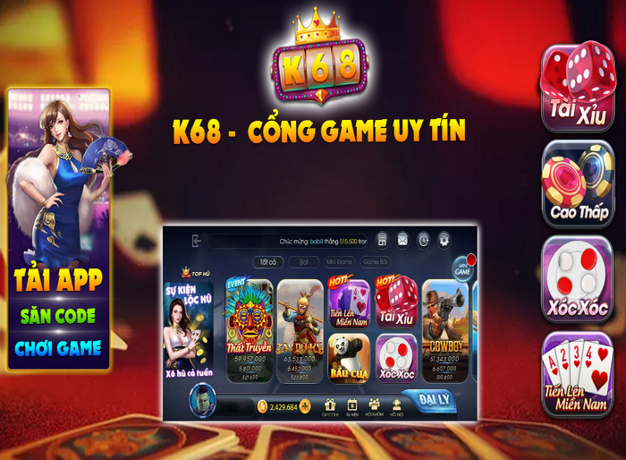 Giới thiệu tổng quan về cổng game K68 Club