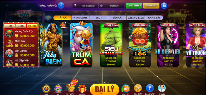 Những tựa game có tại cổng game Lộc Club