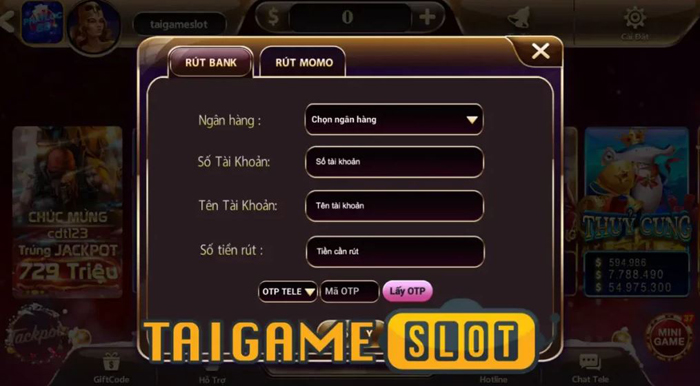 Các tính năng nạp rút tiền